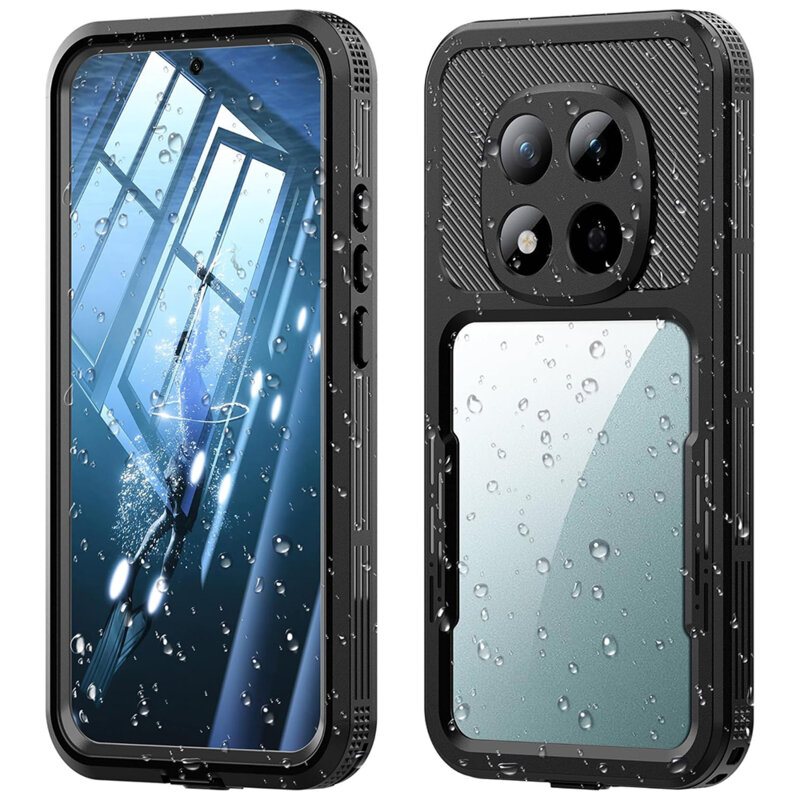 Husa impermeabila Xiaomi Redmi Note 15 Pro 5G ShellBox Waterproof IP68, negru