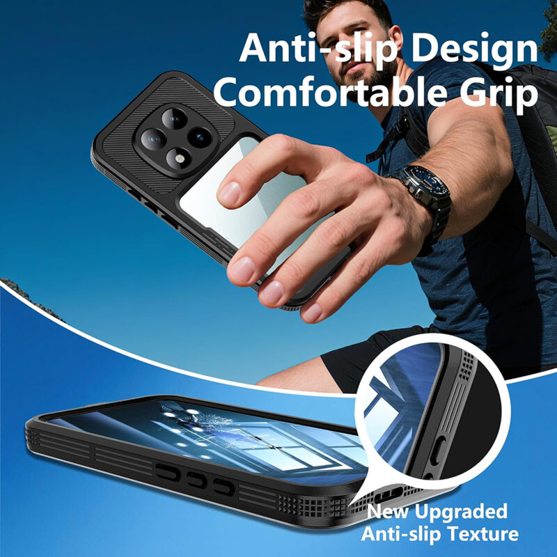 Husa impermeabila Xiaomi Redmi Note 15 Pro 5G ShellBox Waterproof IP68, negru