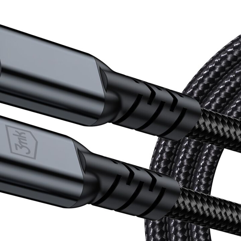 Cablu de incarcare Thunderbolt 4 3mk Hyper N, negru, 240W, 1m