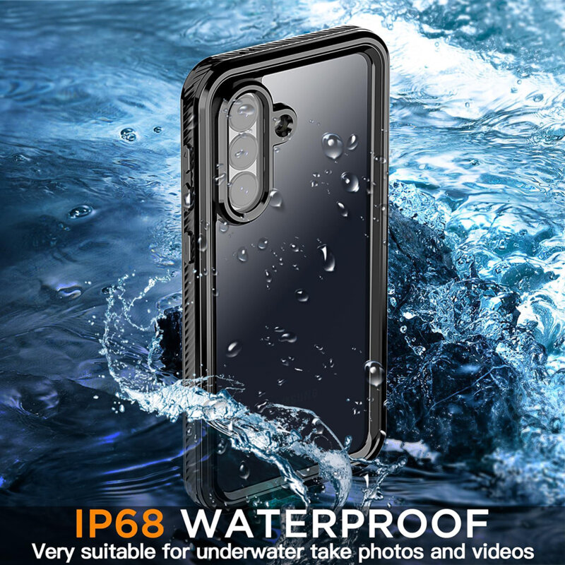 Husa impermeabila Samsung Galaxy A57 5G ShellBox Waterproof IP68, negru