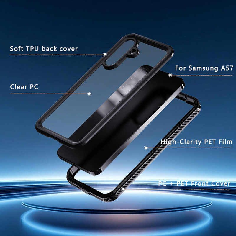 Husa impermeabila Samsung Galaxy A57 5G ShellBox Waterproof IP68, negru