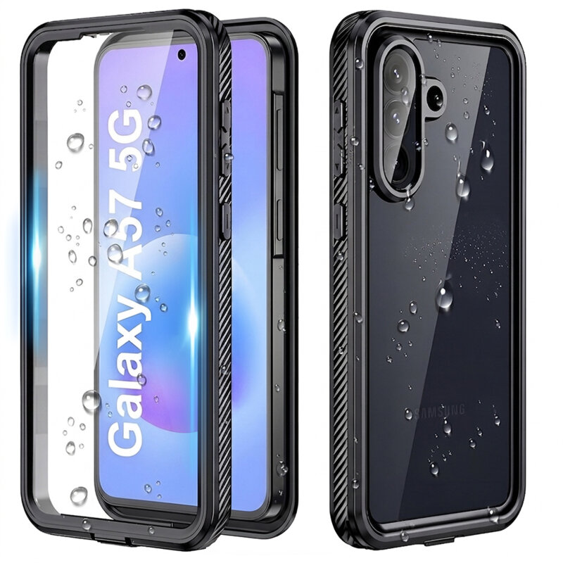 Husa impermeabila Samsung Galaxy A57 5G ShellBox Waterproof IP68, negru