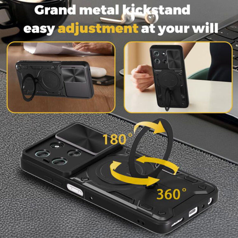 Husa Oppo A6x 5G Techsuit CamGuard Pro, albastru
