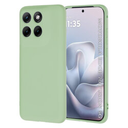 Husa silicon Motorola Edge 70 Fusion Techsuit SoftFlex, verde deschis