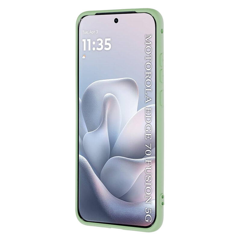 Husa silicon Motorola Edge 70 Fusion Techsuit SoftFlex, verde deschis