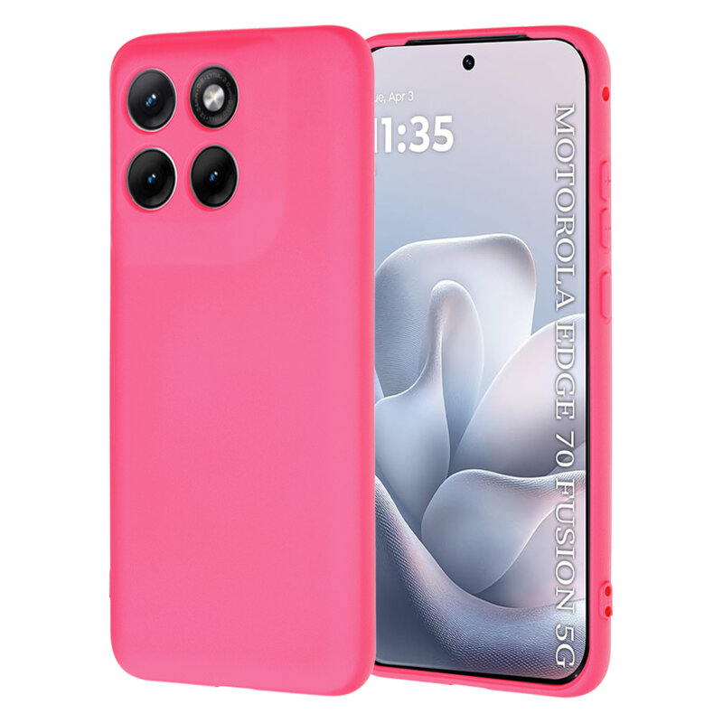 Husa silicon Motorola Edge 70 Fusion Techsuit SoftFlex, fucsia