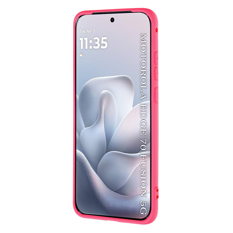 Husa silicon Motorola Edge 70 Fusion Techsuit SoftFlex, fucsia