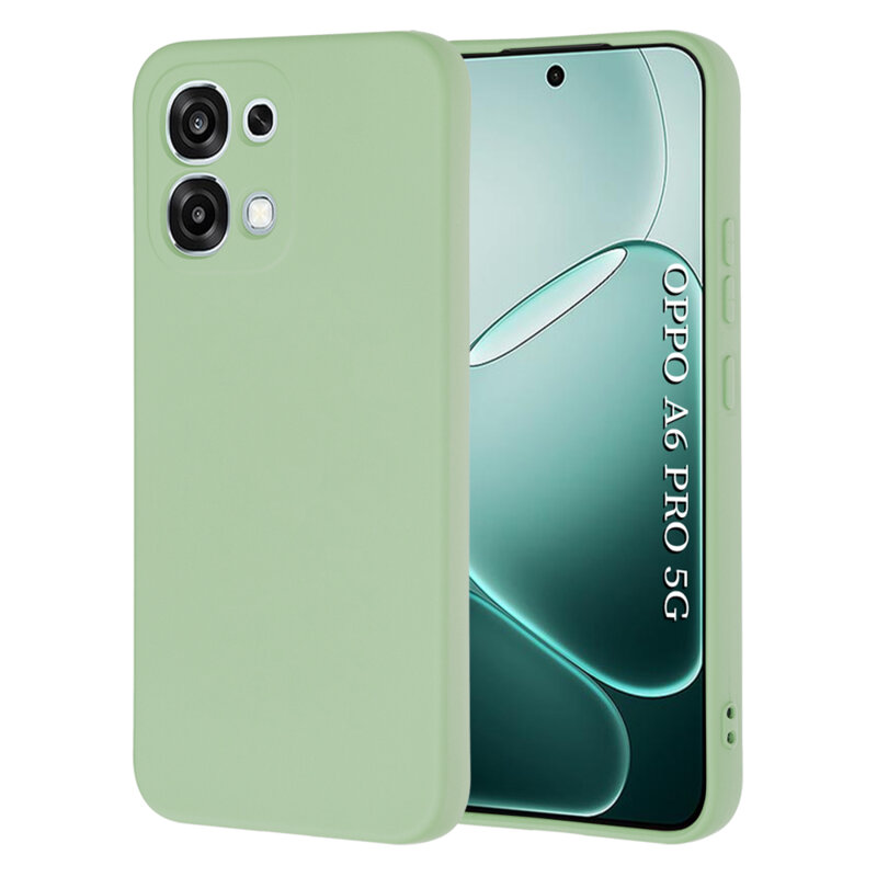 Husa silicon Oppo A6 Pro 5G Techsuit SoftFlex, verde deschis