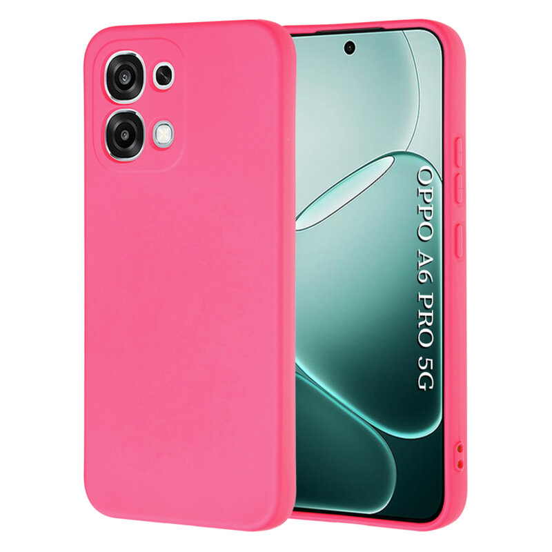 Husa silicon Oppo A6 Pro 5G Techsuit SoftFlex, fucsia