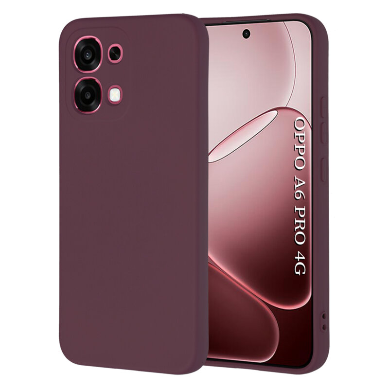 Husa silicon Oppo A6 Pro 4G Techsuit SoftFlex, bordo