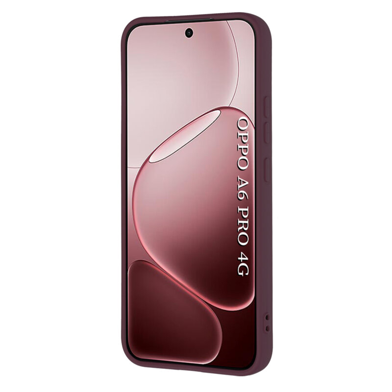 Husa silicon Oppo A6 Pro 4G Techsuit SoftFlex, bordo