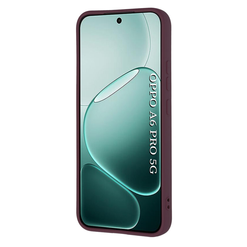 Husa silicon Oppo A6 Pro 5G Techsuit SoftFlex, bordo