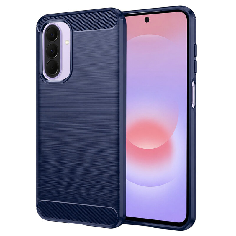 Husa Samsung Galaxy A27 5G Techsuit Carbon Silicone, albastru