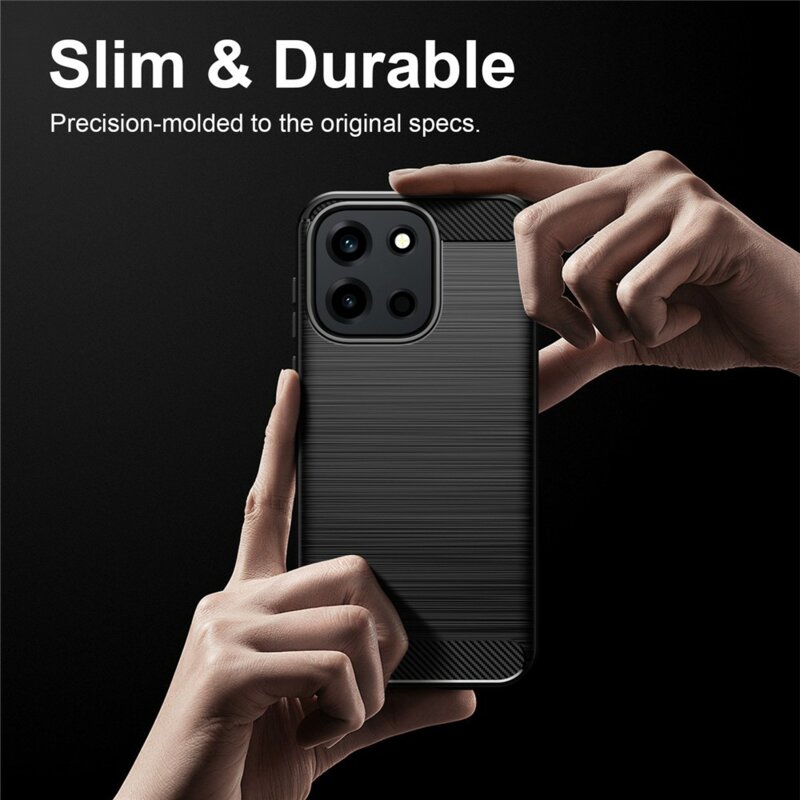 Husa OnePlus Nord 6 Techsuit Carbon Silicone, negru