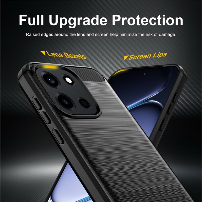 Husa OnePlus Nord 6 Techsuit Carbon Silicone, negru