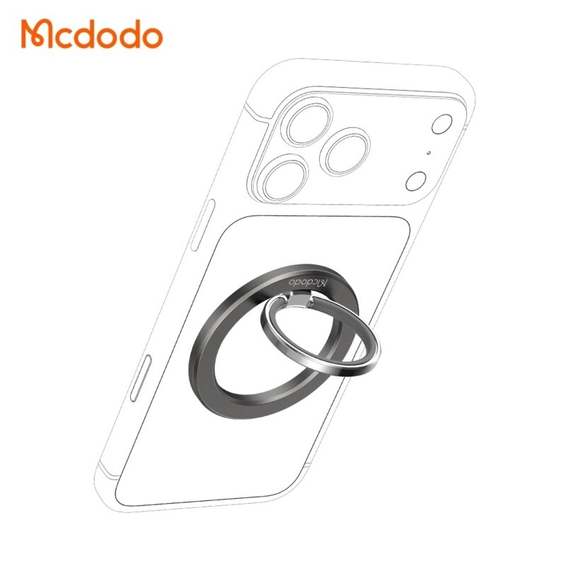 Suport telefon flexibil, inel magnetic 360° Mcdodo, MR-7070, negru