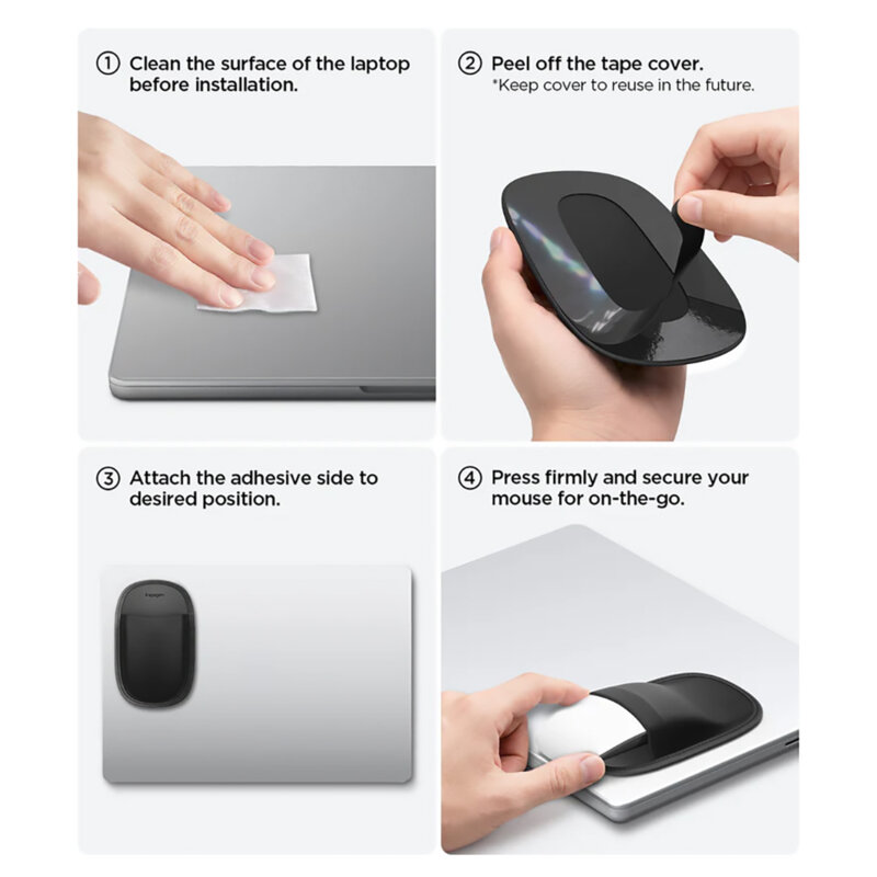 Husa adeziva 3M pentru mouse Spigen LD220, negru