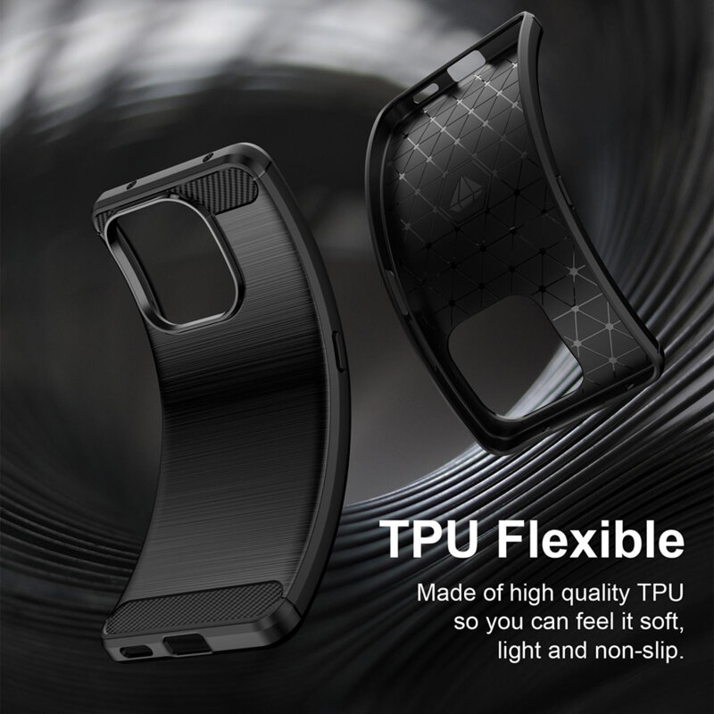 Husa Honor X8d Techsuit Carbon Silicone, negru