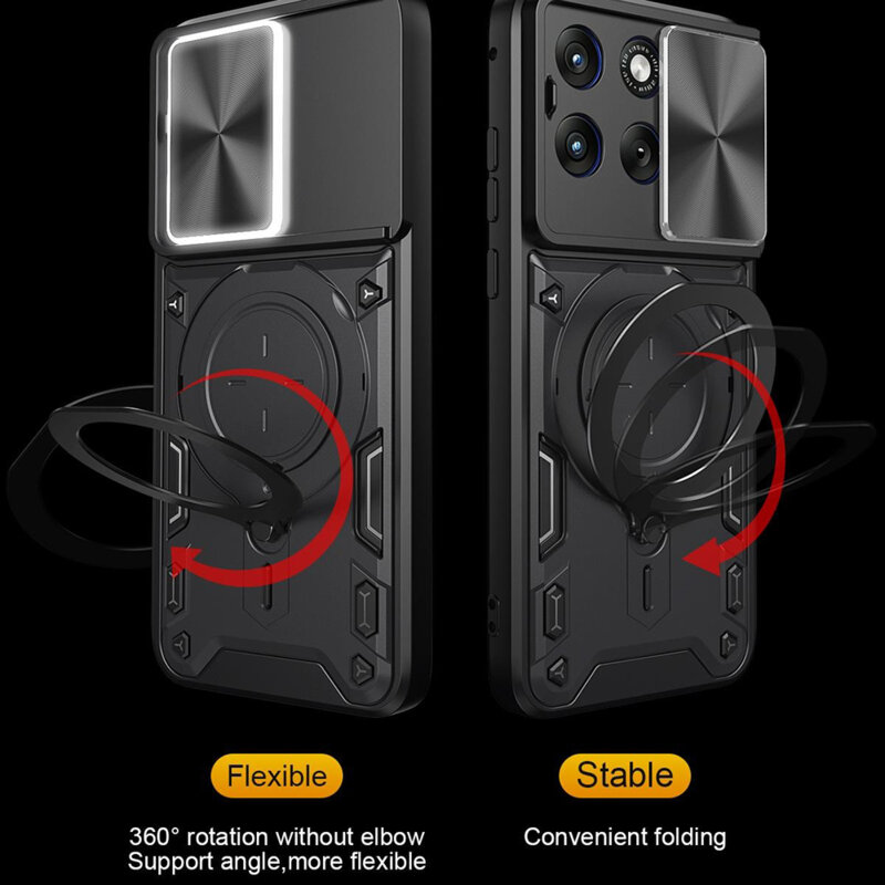 Husa Motorola Edge 70 Fusion Techsuit CamGuard Pro, roz auriu