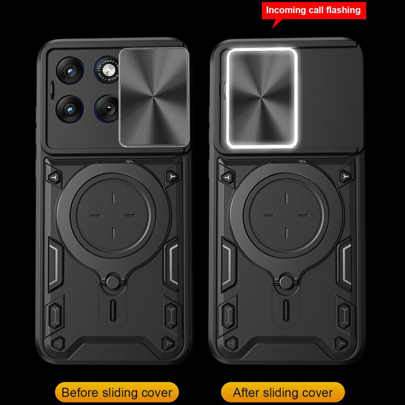 Husa Motorola Edge 70 Fusion Techsuit CamGuard Pro, roz auriu