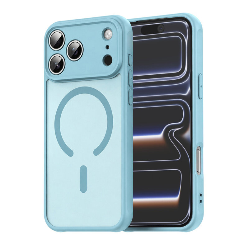 Husa iPhone 17 Pro Techsuit HaloFrost II MagSafe, verde menta