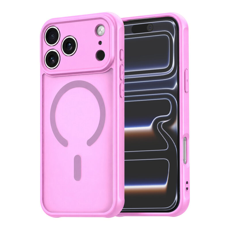 Husa iPhone 17 Pro Techsuit HaloFrost II MagSafe, roz