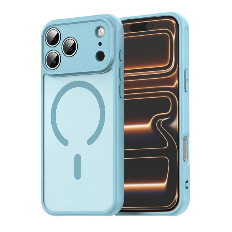 Husa iPhone 17 Pro Max Techsuit HaloFrost II MagSafe, verde menta