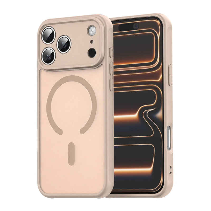 Husa iPhone 17 Pro Max Techsuit HaloFrost II MagSafe, auriu
