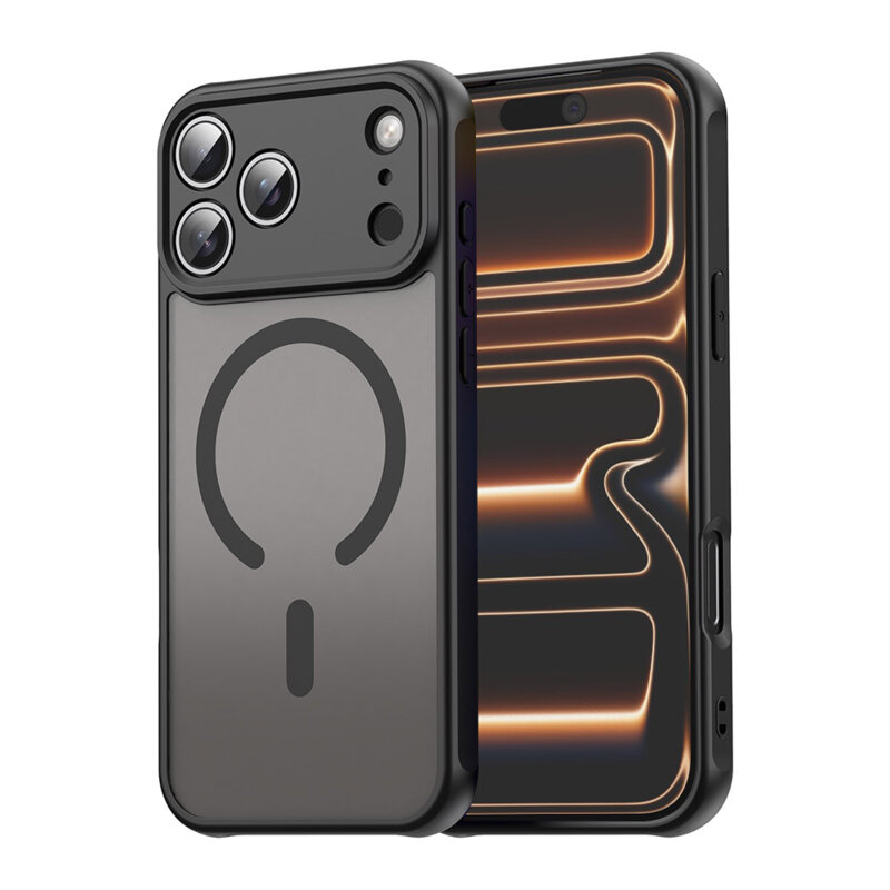 Husa iPhone 17 Pro Max Techsuit HaloFrost II MagSafe, negru