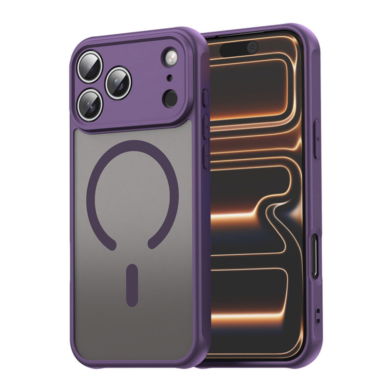 Husa iPhone 17 Pro Max Techsuit HaloFrost II MagSafe, mov
