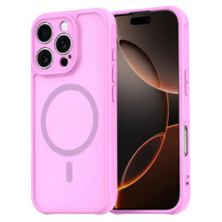 Husa iPhone 16 Pro Techsuit HaloFrost II MagSafe, roz