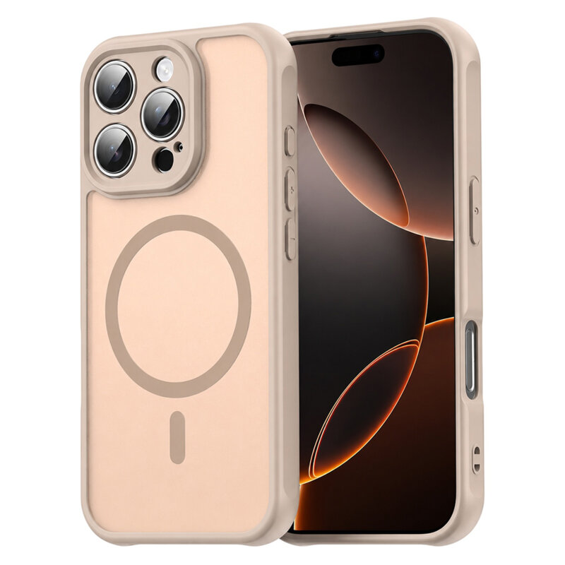 Husa iPhone 16 Pro Techsuit HaloFrost II MagSafe, auriu