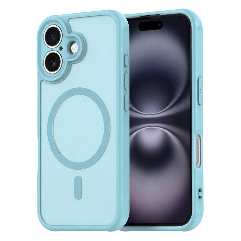Husa iPhone 16 Techsuit HaloFrost II MagSafe, verde menta