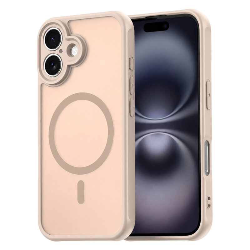 Husa iPhone 16 Techsuit HaloFrost II MagSafe, auriu