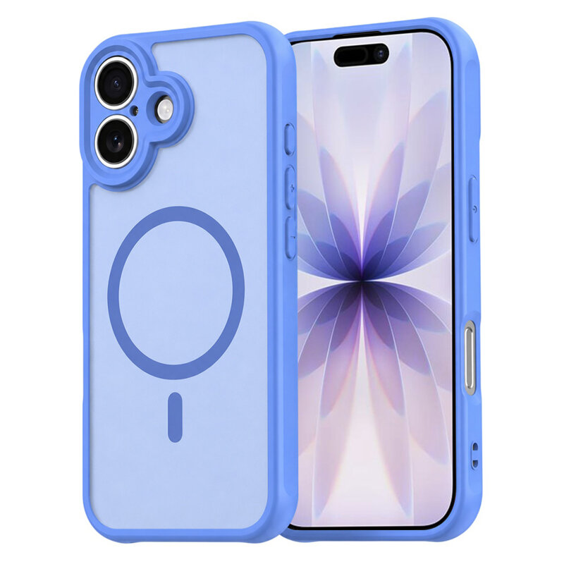 Husa iPhone 17 Techsuit HaloFrost II MagSafe, albastru