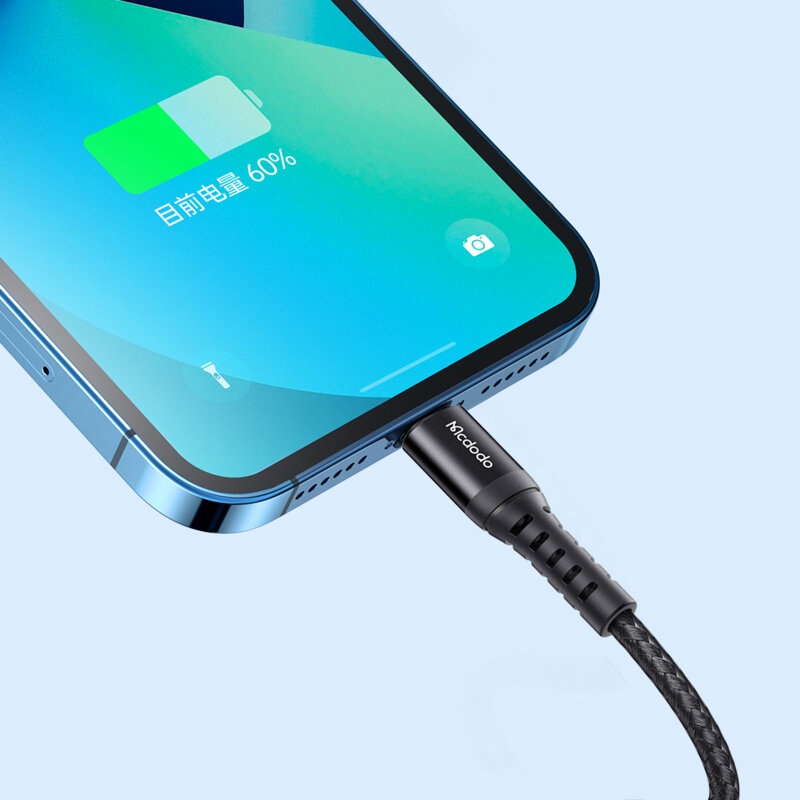 Cablu de date USB, Lightning, 3A, 1m, Mcdodo, CA-2261, negru