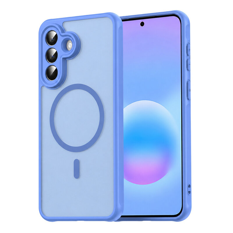 Husa Samsung Galaxy A57 5G Techsuit HaloFrost II MagSafe, albastru