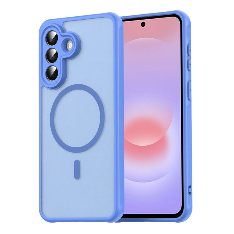 Husa Samsung Galaxy A37 5G Techsuit HaloFrost II MagSafe, albastru