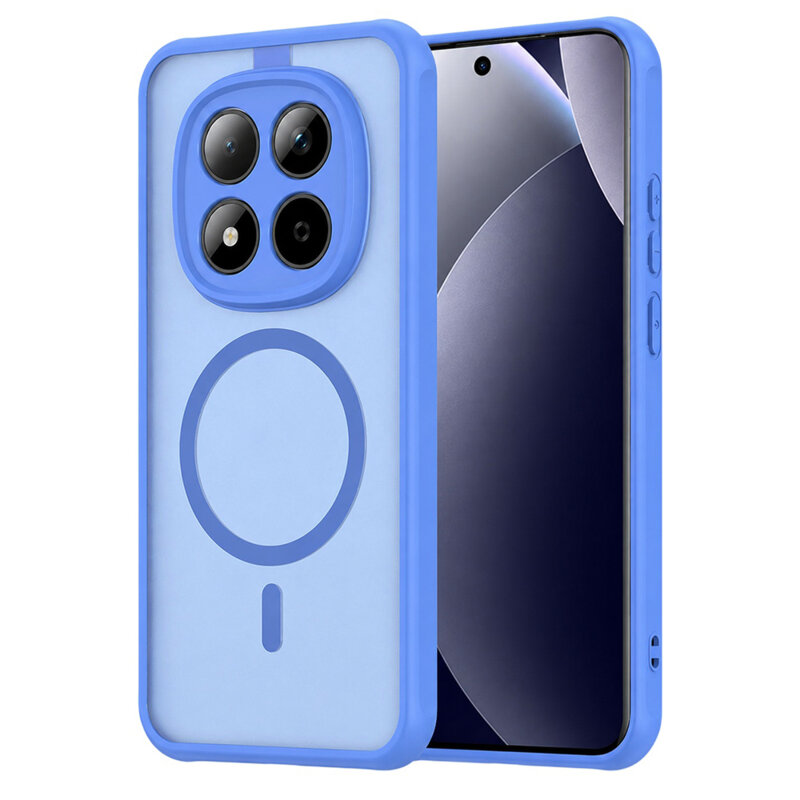Husa Xiaomi Redmi Note 15 Pro 5G Techsuit HaloFrost II MagSafe, albastru