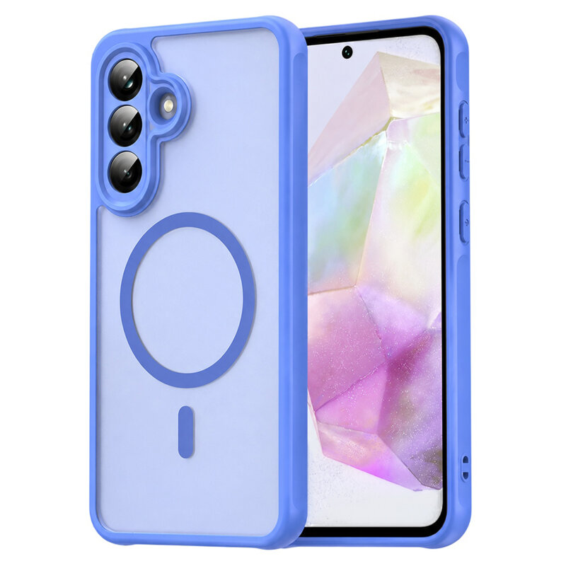 Husa Samsung Galaxy A56 5G Techsuit HaloFrost II MagSafe, albastru