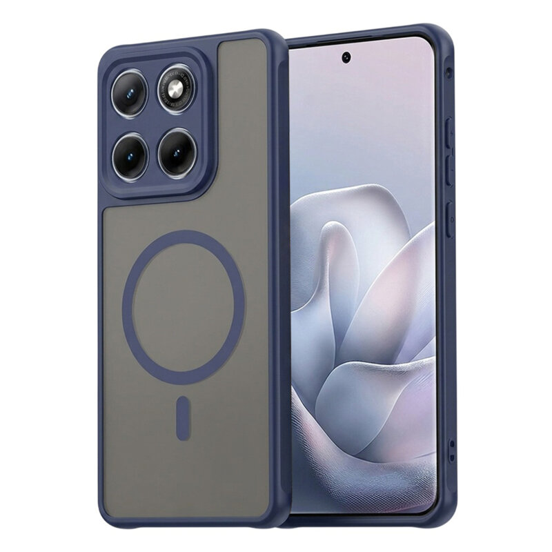 Husa Motorola Edge 70 Fusion Techsuit HaloFrost II MagSafe, bleumarin
