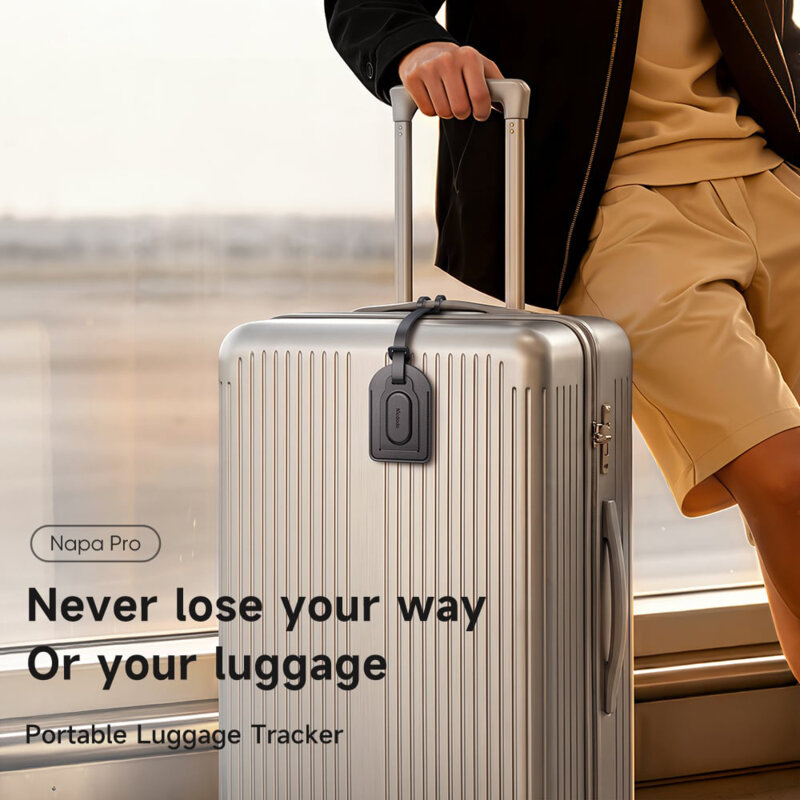 Localizator bagaj, pentru iOS, PU, 220mAh Mcdodo Napa Pro, negru