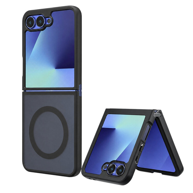 Husa Samsung Galaxy Z Flip7 Techsuit PureFrost MagSafe, negru frost