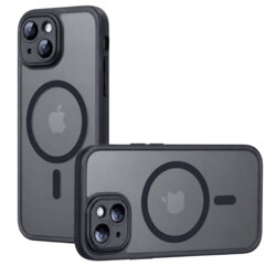 Husa iPhone 15 Techsuit PureFrost MagSafe, negru frost