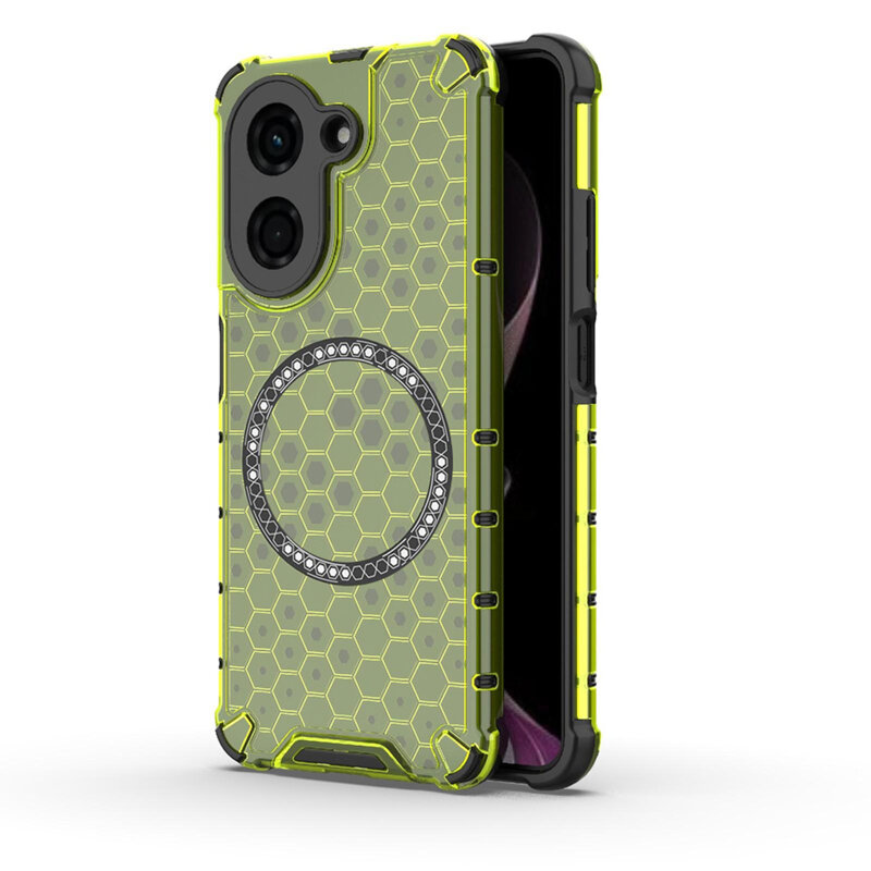 Husa transparenta Xiaomi Redmi A5 4G (Regional) Techsuit HoneyComb Shield MagSafe, verde