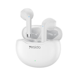 Casti Bluetooth half-in-ear Noise Cancelling TWS21, 320mAh, alb