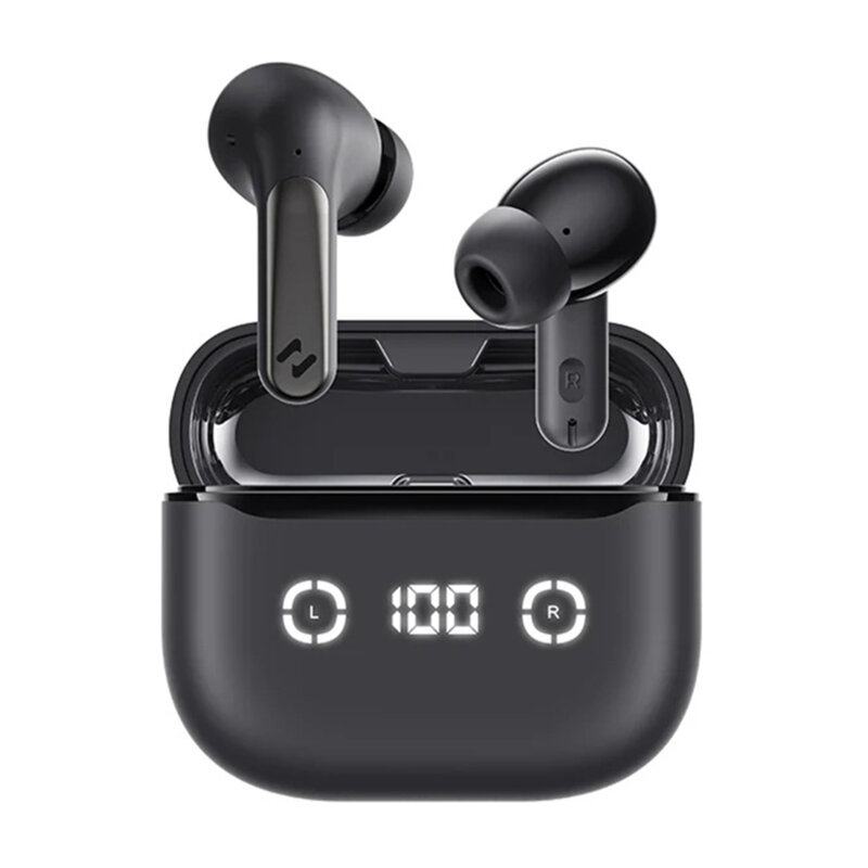 Casti wireless Bluetooth cu afisaj digital Havit TW984, negru