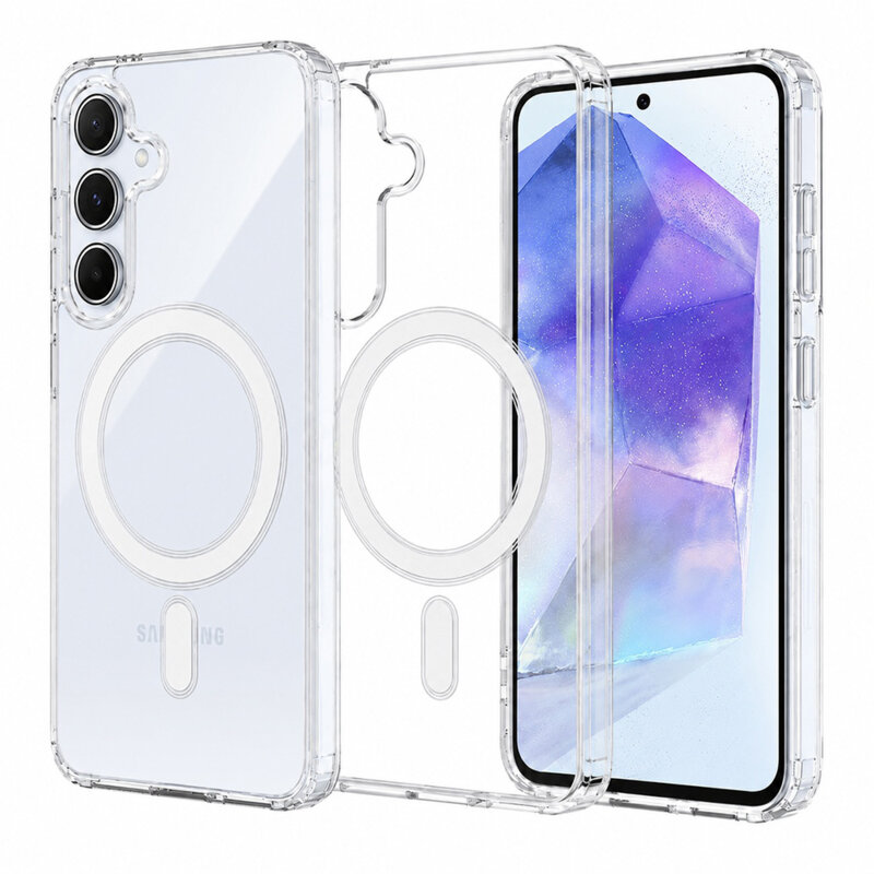 Husa Samsung Galaxy A55 5G Techsuit MagSafe Pro, transparenta