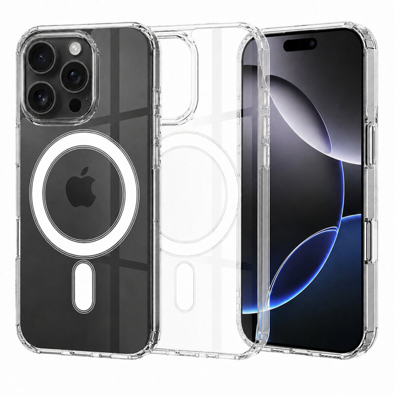 Husa iPhone 16 Pro Max Techsuit MagSafe Pro, transparenta
