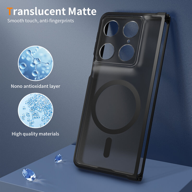 Husa Motorola Razr Fold Techsuit PureFrost MagSafe, negru frost